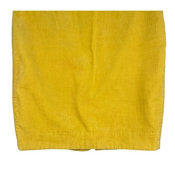 Maeve Yellow Corduroy Pencil Skirt Womens Knee-Length With Side Zipper Size 4 - Picture 15 of 15